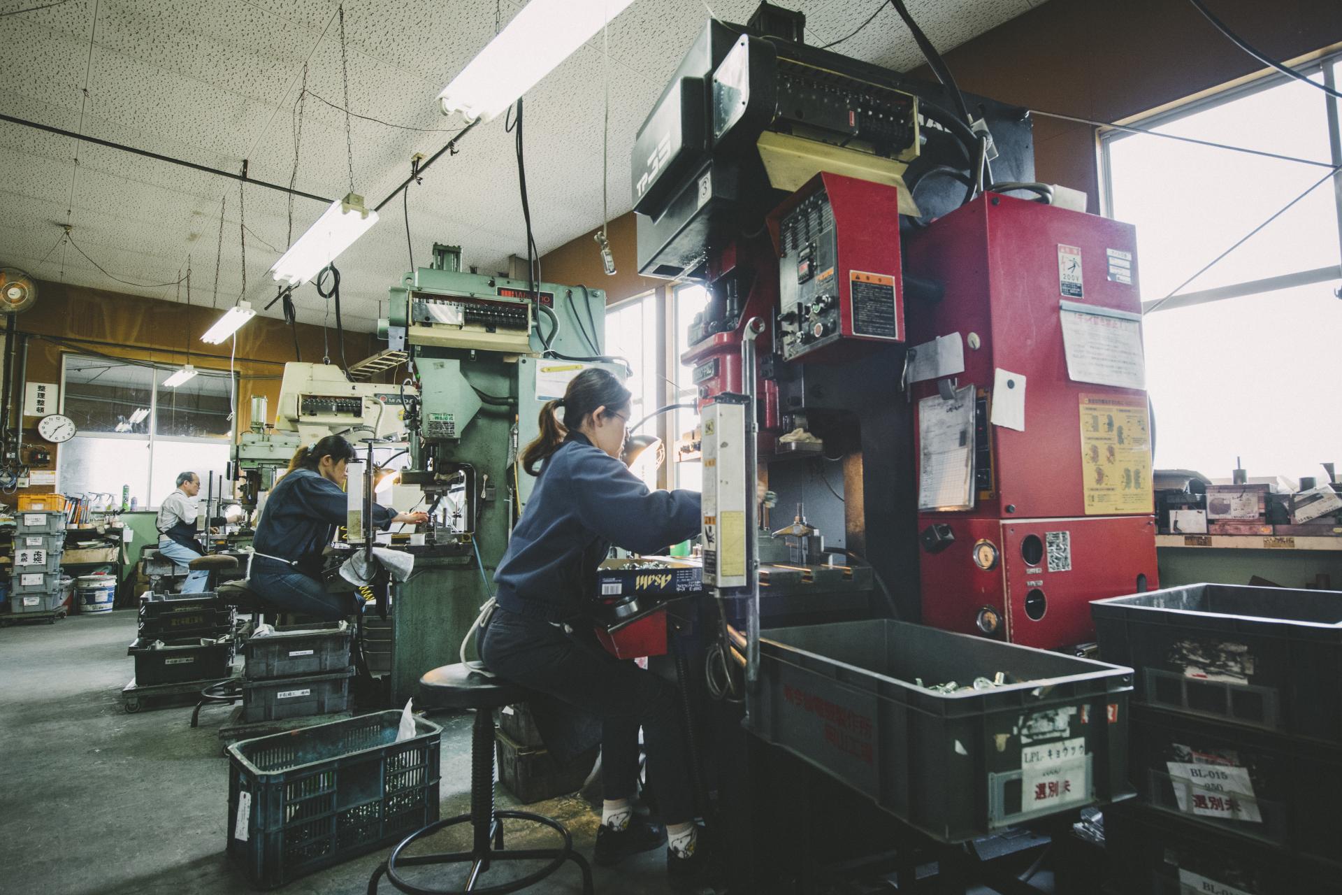 金属加工の様子